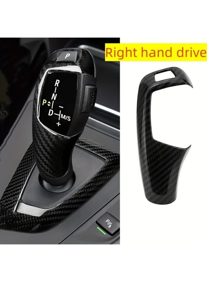 Carbon Fiber Style Gear Shift Knob Cover Compatible with Series 2 3 4 5 7 X3 X4 X5 X6 Right Hand Drive - Image 4
